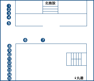 フロアマップ　B棟　1階